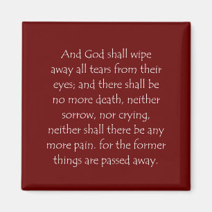 Scripture Quote Revelation 21 4 Magnet