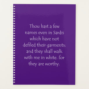 Scripture Quote Revelation 3 4 Planner