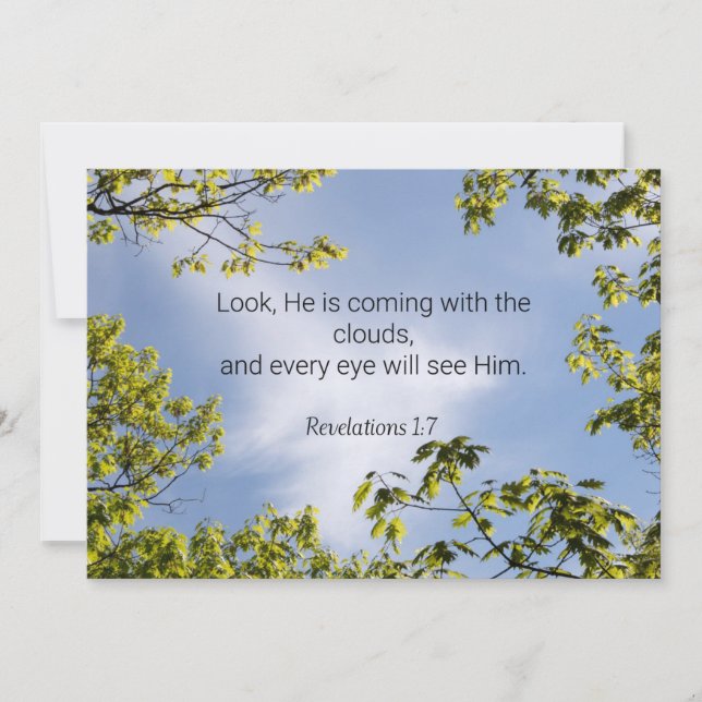 Scripture, Revelations 1:7, Card (Front)
