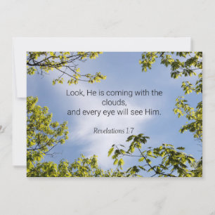 Scripture, Revelations 1:7, Card