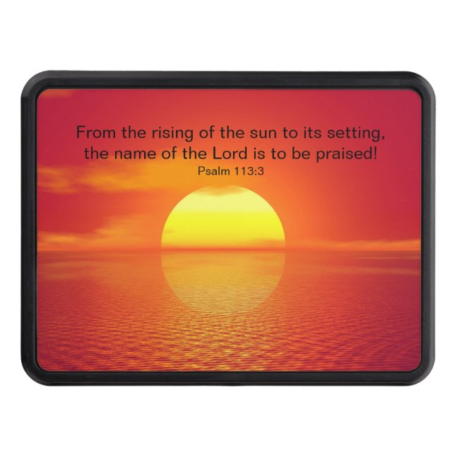 Scripture Sun Trailer Hitch Cover (Front)