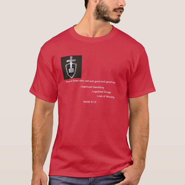 Scripture T Shirt, Isaiah 5:20 T-Shirt (Front)