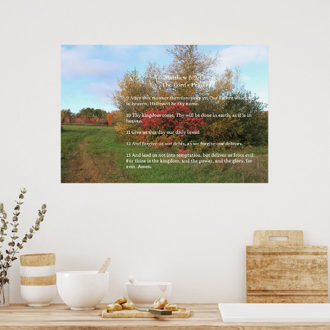 Scripture Template,  The Lord's Prayer Poster (Kitchen)