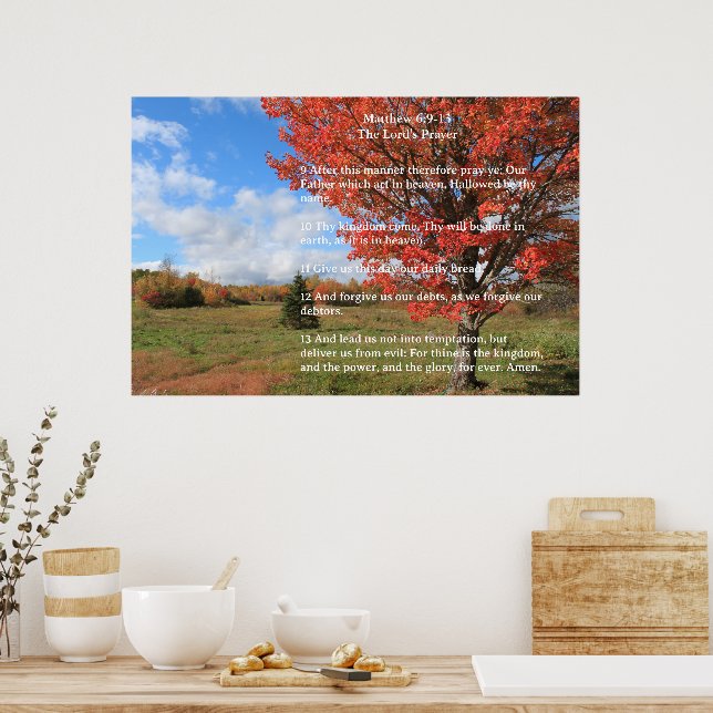 Scripture Template,  The Lord's Prayer Poster (Kitchen)