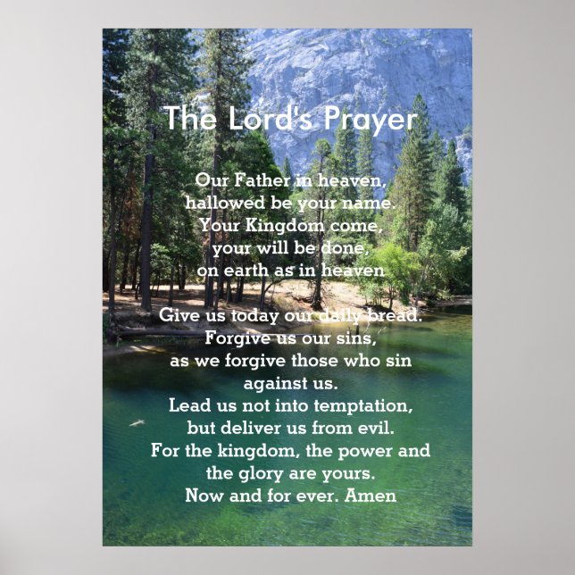 Scripture Template - The Lord's Prayer Poster (Front)