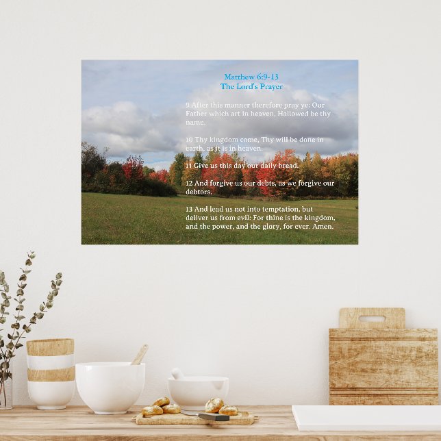 Scripture Template,  The Lord's Prayer Poster (Kitchen)