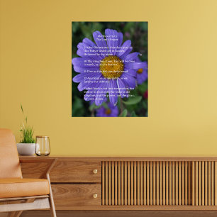 Scripture Template, The Lord's Prayer, purple dais Poster