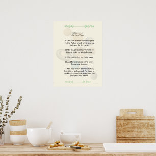 Scripture Template, The Lord's Prayer, solar  Poster