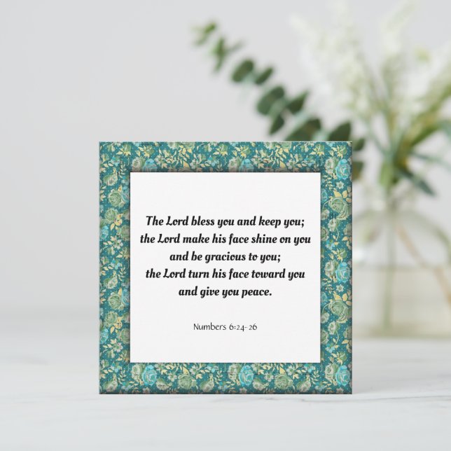 Scripture verse Numbers 6:24-26 Card (Standing Front)