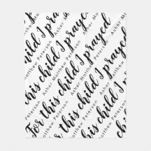 Scripture Verse Personalized Baby Fleece Blanket
