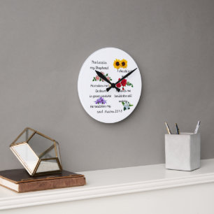 Scripture Verse Round Acrylic Wall Clock