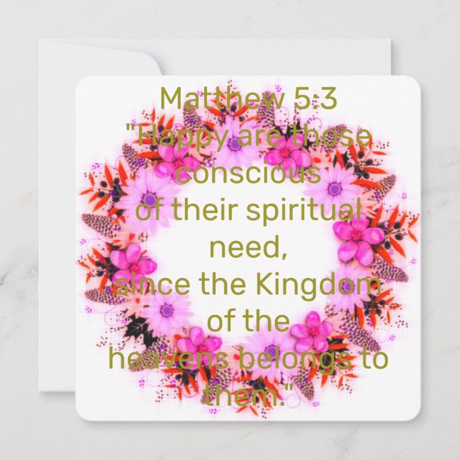 Scripture Verse Spiritual Matthew Kingdom (Front)