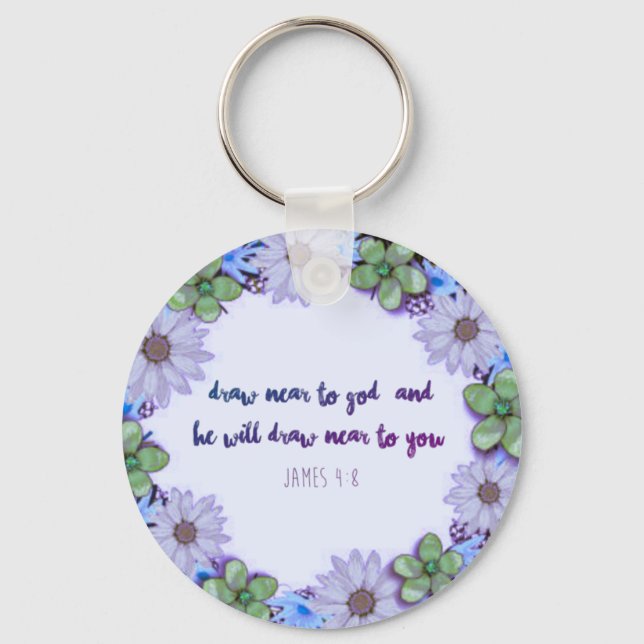 Scripture Verse Spiritual Message Kingdom Keychain (Front)
