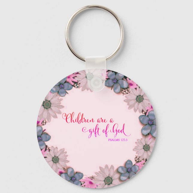 Scripture Verse Spiritual Message Kingdom Keychain (Front)