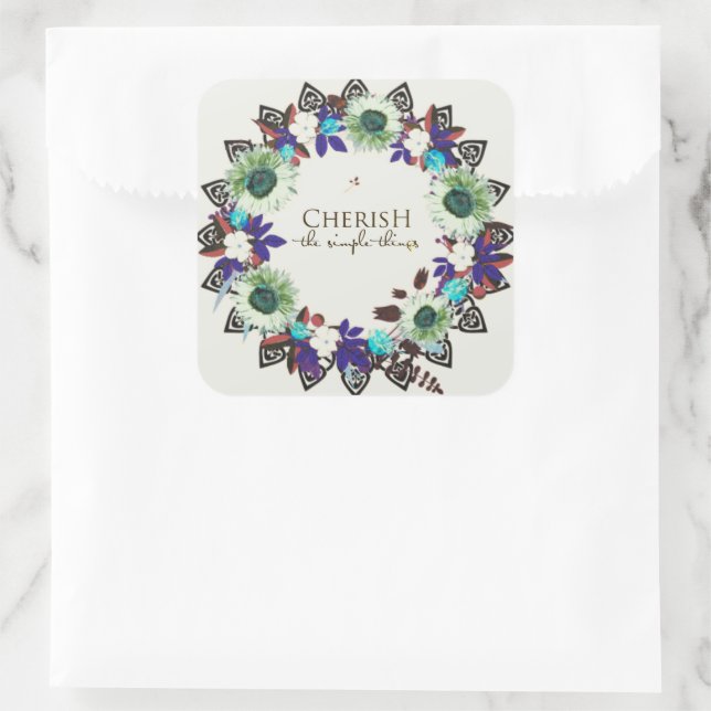 Scripture Verse Spiritual Message Kingdom Square Sticker (Bag)