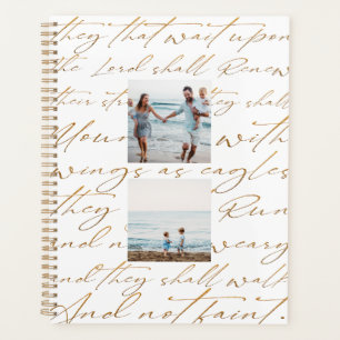 Scripture Wait Upon the Lord Three Photo Planner