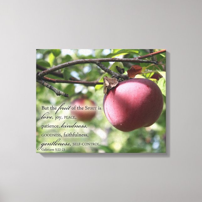 Scripture Wall Art Apple with Fruit of the Spirit (Front)