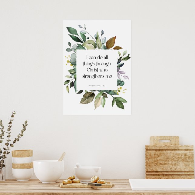Scripture Wall Art | Philippians 4:13 (Kitchen)