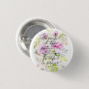 Scripture Watercolor   Romans 12 1 Inch Round Button