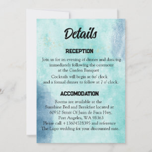 Scripture Wedding Details Card I Have Found Green