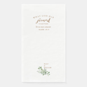 Scripture What God Has Joined Wedding Napkin