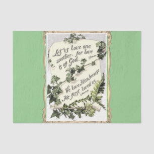 Scripture With Ivy Tissue Paper