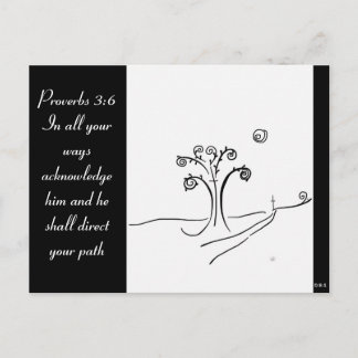 Scripture with original design picture postcard