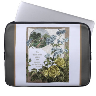 Scripture With Roses Laptop Sleeve