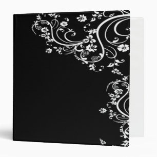 Scroll Black and White Binder