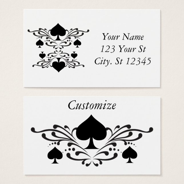 Scroll Black Spades Tattoo Style Thunder_Cove (Front & Back)