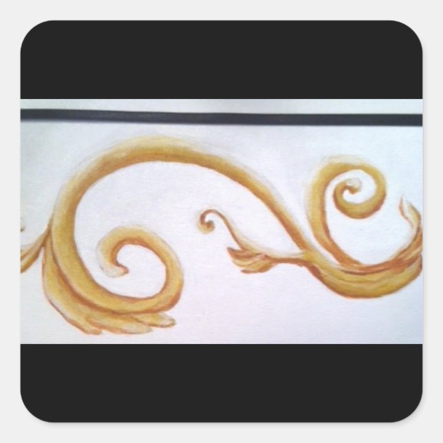 scroll design by bbillips on sticker for envelopes (Front)