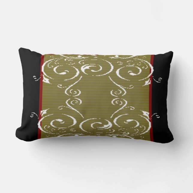 Scroll Design Lumbar Pillow (Front)
