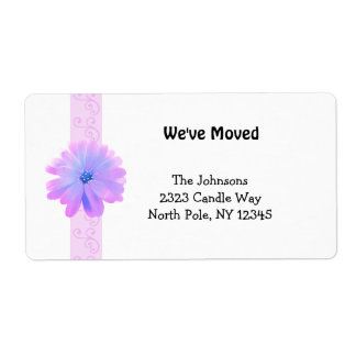 Scroll Design with Pink Flower New Address