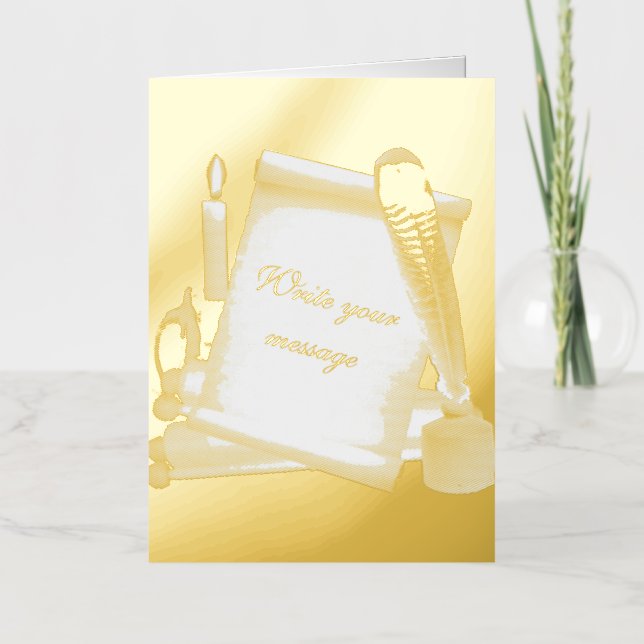 Scroll Foil Greeting Card (Front)
