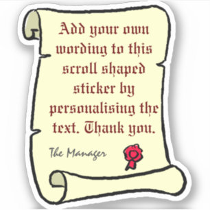 Scroll Parchment with Old Style Text.