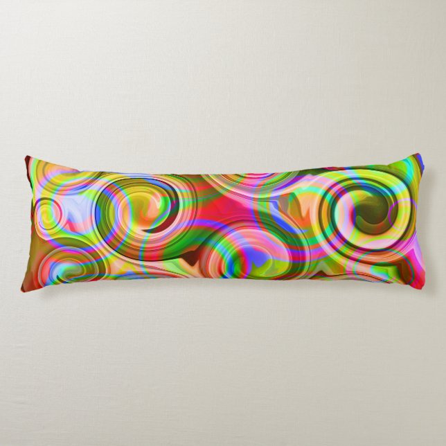 Scroll Pastel geometrical abstract  Body Pillow (Front)