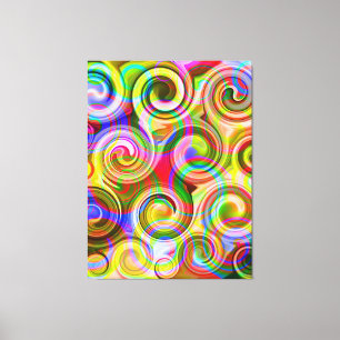 Scroll Pastel geometrical abstract Canvas Print
