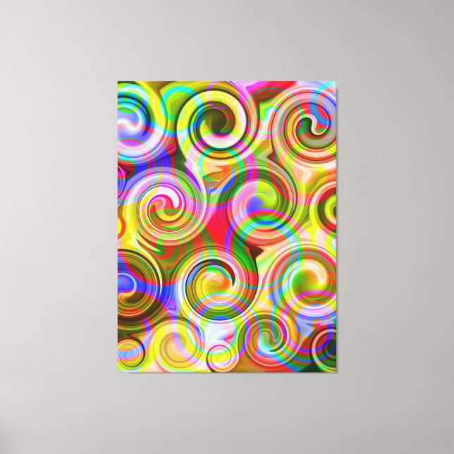 Scroll Pastel geometrical abstract   Canvas Print (Front)