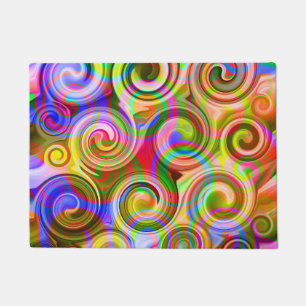 Scroll Pastel geometrical abstract Doormat