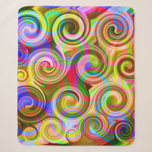 Scroll Pastel geometrical abstract Sherpa Blanket