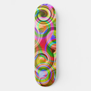 Scroll Pastel geometrical abstract  Skateboard