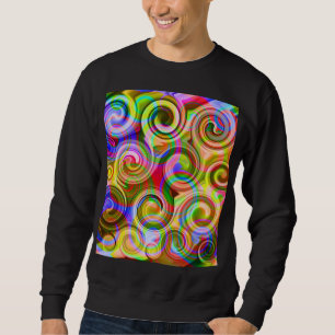 Scroll Pastel geometrical abstract   Sweatshirt