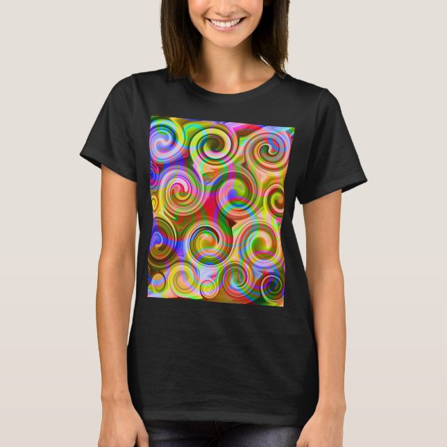 Scroll Pastel geometrical abstract  T-Shirt (Front)