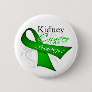 Scroll Ribbon Kidney Cancer Awareness 2 Inch Round Button