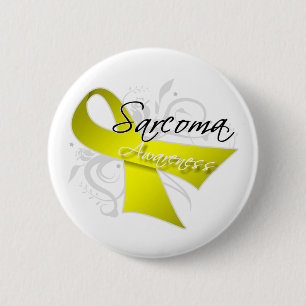 Scroll Ribbon Sarcoma Awareness 2 Inch Round Button