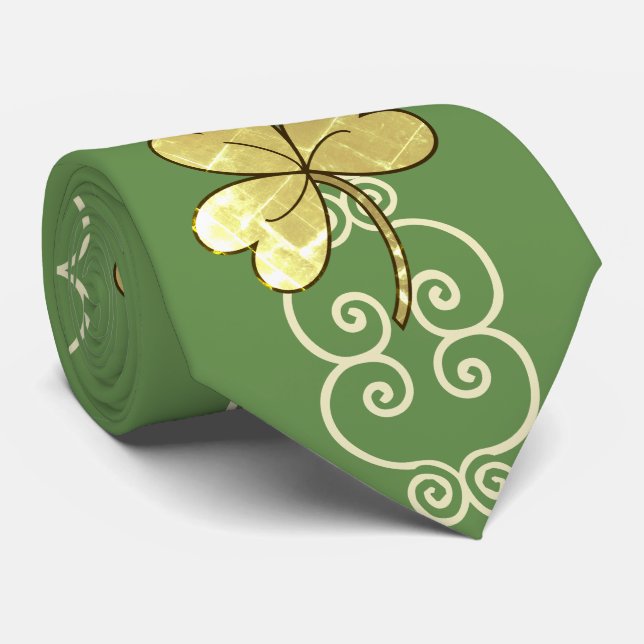 Scroll & Shamrock Cravate masculine no 2 (Roulé)
