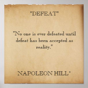 scroll-stock2, "DEFEAT""No one is ever defeated... Poster