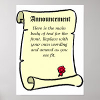 Scroll Style Announcement