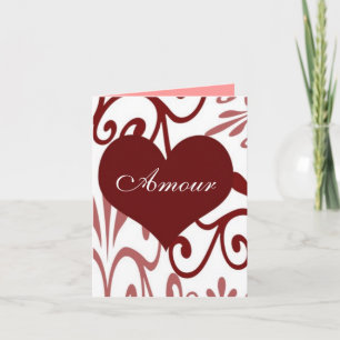 Scroll Valentine-French Holiday Card