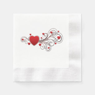 Scrolled Heart Napkin